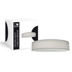 D'Lite Plafonnier Lunelle 50cm Textile Gris | Convient Pour 3x E27 