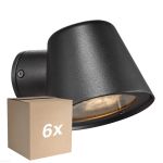 Lot 6x Nordlux Aleria Applique Murale Métal Noir | IP44 - Convient pour GU10
