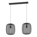 Eglo Suspension Luminaire Rinroe Acier Noir | Convient pour 2x E27