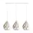 Eglo Suspension Luminaire Carlton 1 Acier Blanc Dorée | IP20 - Convient pour 3x E27 