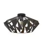 Eglo Plafonnier Carlton 6 Acier Noir Cuivre | IP20 - Convient pour 1x E27 