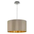 Eglo Suspension Luminaire Maserlo Acier Nickel Satiné | Convient pour E27